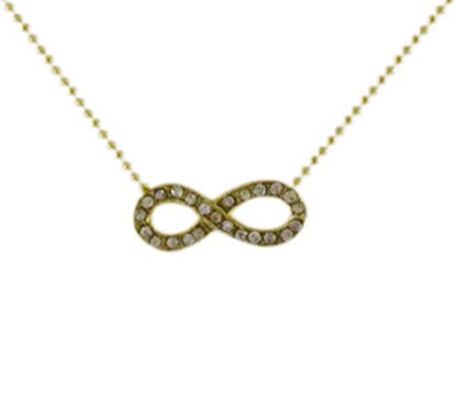 Colar Curto Infinito, Dourado/Strass